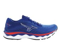 MIZUNO Wave Sky 6 Turkish Sea/white/cherry Tomato - Mens - Blue/Red - size 7.5- model 2022 7.5