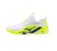 Mizuno Wave Stealth Neo 2 Handball Shoes, ENERZY NXT Technology, Embossed Knit Upper, Wave Sole, White, 10.5 UK
