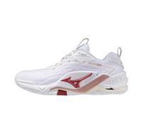 Mizuno Wave Stealth Neo 2 Women's Indoor Court Shoes | UK 5.5 in White/Rose Elegance/Lava Falls