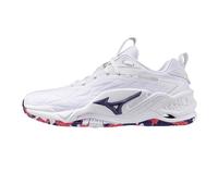 Mizuno Wave Stealth Neo 2 Women's Indoor Court Shoes | UK 5.5 in White/Violet Indigo/Camellia Rose