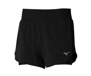 Mizuno Women's 2in1 4.5 Inch Running Shorts - Black for Ultimate Comfort and Performance