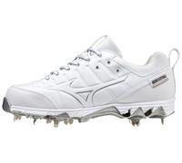 Mizuno Women's 320638.0000.06.0650 9-Spike Swift 7 Low Metal Softball Cleat, White, 4.5