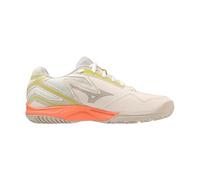 Mizuno Women's Break Shot 4 Ac (W) Paddle Shoes, Snow White Neon Flame Ghost Grey, 8 UK