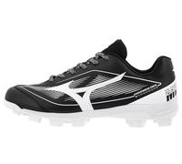 Mizuno Women's Cushionrevo Finch TPU Spike Softball Cleat, Black/White, 4.5 UK