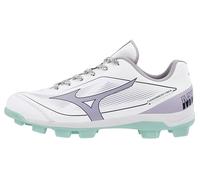 Mizuno Women's Cushionrevo Finch TPU Spike Softball Cleat, White-lavender, 5 UK