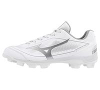 Mizuno Women's Cushionrevo Finch TPU Spike Softball Cleat, White-silver, 4 UK