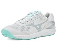 Mizuno Women's Cyclone Speed 5 Volleyball Shoe, White-blue, 8.5