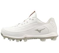 Mizuno Women's Finch Elite 6 Low TPU Softball Cleat, White, 8.5