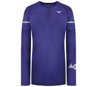 Mizuno Women's Long Sleeve 3/4 Navy Hineri Hybrid Top in Blue | Size: Medium Mizuno Blue M