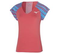 Mizuno Women's Printed Tee Tennis, Tea Rose, L