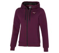 Mizuno Womens Sweat Hoodie Hoody Jumper Jacket Grape Wine RRP £55