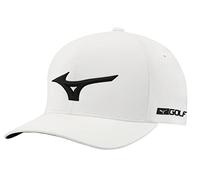 Mizuno Women's Tour Delta Fitted Hat, White/Black, L/XL