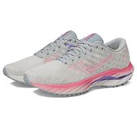 Mizuno Women's Wave Inspire 19 Running Shoe, Snow White/High/Vis Pink, 4 UK