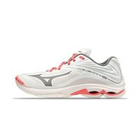 Mizuno Womens Wave Lightning Z6 Volleyball Shoe, Snowwht Qshade Coralf, 5 UK