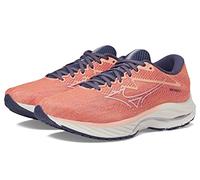 Mizuno Women's Wave Rider 27 Running Shoe, Coral Reef-Snow White, 8.5