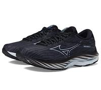 Mizuno Women's Wave Rider 27 Running Shoe, Ebony-snowcrest, 10 Wide