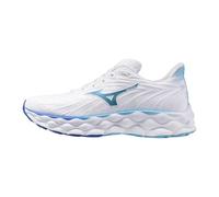 Mizuno Women's Wave Sky 8 Running Shoe, White-Moroccan Blue, 5.5 UK