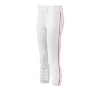 Mizuno Women's Women's Mizuno Women s Belted Piped Pant M White Red, White Red, M UK