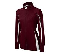 Mizuno Women's Youth Nine Collection Focus Full Zip Jacket, Large, Cardinal/White