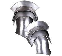 MJ-CRAFT Lena Womens Medieval Armour Suit Knight Plate Armor Costume Larp Armour Halloween Costume, Silver, Adult