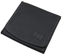 MJ-Design-Germany Small Buffalo Leather Wiener Schachtel Purse 7x1x6.5cm in Black
