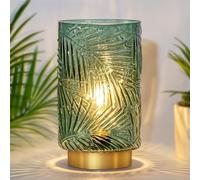 MJ PREMIER Battery Operated Lamp, Small Cordless Lamp with Timer, L-Green