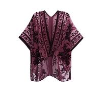 MJ SERECA Women's Short Velvet Kimono