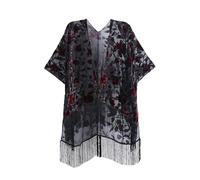 MJ SERECA Women's Short Velvet Kimono
