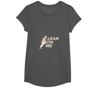 MJ-Theme Lean on me Dance Tee T-Shirt, Girls, Asphalt Grey, Medium