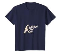 MJ-Theme Lean on me Dance Tee T-Shirt, Youth, Navy Blue, Small