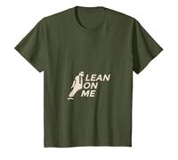 MJ-Theme Lean on me Dance Tee T-Shirt, Youth, Olive Green, Large
