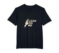 MJ-Theme Lean on me T-Shirt, Men's Big and Tall, Black, 4X Tall