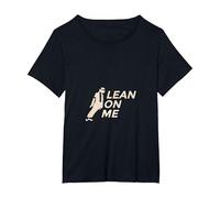 MJ-Theme Lean on me T-Shirt, Women's Plus, Black, 4X