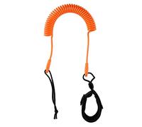 MJADAADE 10ft Leg Rope Surfboard Leash SUP Elastic Strap Stretchable Safe Paddle Leash Coiled Ankle Stand Up Raft Traction Surfing Kayak Accessory(Orange)