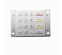 MJADAADE 16-Key IP54 Waterproof Rugged Metal Keypad for Parcel Lockers Vending Machines and Kiosks(Matrix Interface,Layout 2)