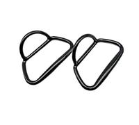 MJADAADE 2pcs Black D-ring, 316 Stainless Steel Rubber Boat Mounting Handle, Tow Ring Hull Handle