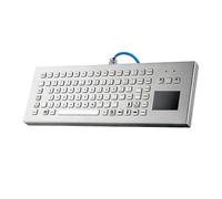 MJADAADE Heavy Duty Industrial Stainless Steel Integrated Touchpad Desktop Metal Keyboard For Coal Mine And Petrochemical Equipment(USB Interface)