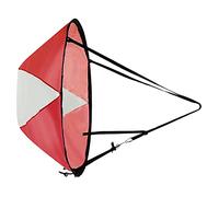 MJADAADE Kayak Boat Wind Sail Summer Surfing Wind Paddle Kayak Sail Durable Downwind Paddle Rowing Boats Wind Window(Rot)