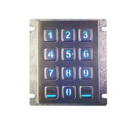 MJADAADE Panel Mount 3x4 Matrix USB Connector Outdoor IP65 Waterproof Metal Numeric Backlight Keypad(USB Interface,Esc And Enter)