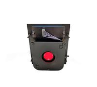 MJADAADE Sealed Waterproof 36mm Stainless Steel LED Backlit Industrial Trackball Mouse with Resin Ball(PS2 interface)
