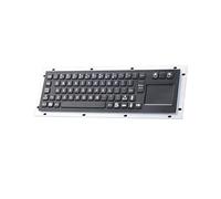 MJADAADE Waterproof Panel Mounting Metal Stainless Steel Industrial Kiosk Black Keyboard with Integrated Touchpad(PS2)