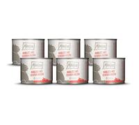 MjAMjAM - premium wet food for cats - meal with delicious hearts, pack of 6 (6 x 200 g), grain-free with extra meat