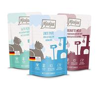 MjAMjAM - premium wet food for cats - Mixed package II 4* game & rabbit, 4* turkey, 4* duck & poultry, pack of 12 (12 x 125 g), grain-free with extra meat