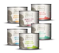 MjAMjAM - Premium Wet Food for Cats - Mixed Package III - Chicken and Pumpkin, Turkey, Duck and Poultry, Hearts, Chicken, Beef, Pack of 6 (6 X 200 g), Grain-free with Extra Meat