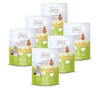 MjAMjAM - Premium wet food for cats - Quetschie - Chicks & Friends delicious chicken with fruity pears, 6-pack (6 x 300g), grain-free