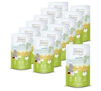 MjAMjAM - Premium wet food for cats - Quetschie - Chicks & Friends flavoursome chicken with steamed celeriac, 12 pack (12 x 125g), grain-free