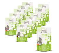 MjAMjAM - premium wet food for cats - Quetschie - delicious beef with steamed pumpkin, pack of 12 (12 x 125 g), grain-free with extra meat