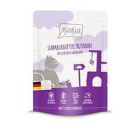 MjAMjAM - Premium wet food for cats - Quetschie - delicious turkey with tasty carrots, pack of 1 (1 x 300 g), grain-free with extra meat