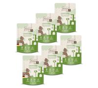 MjAMjAM - Premium wet food for cats - Quetschie - Pure meaty feast - pure delicious beef, pack of 6 (6 x 300 g), grain-free with extra meat