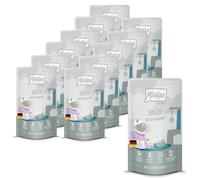 MjAMjAM - Premium wet food for cats - Quetschie - Senior - juicy chicken, 12 pack (12x125g), grain-free